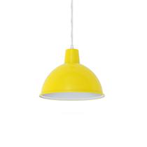 Luminária pendente taschibra td 820 preto/amarelo/vermelho