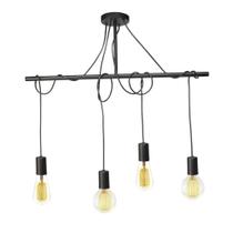 Luminária pendente taschibra tears linear 4xe27 preto fosco Luminária pendente taschibra tears linear 4xe27 preto fosco