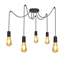 Luminária pendente taschibra tears linear 5xe27 preto Luminária pendente taschibra tears linear 5xe27 preto