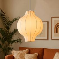 Luminária Pendente Tecido Seda Bubble Branco 40 x 45 Tec01 Luminária Pendente Tecido Seda Bubble Branco 40 x 45 Tec01