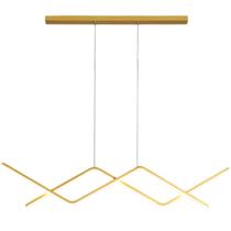 Luminária Pendente Teto 110cm x 92cm Linear Dupla Wave Raio Ondas Minimalista Gimpo KJDD-L-140 Luminária Pendente Teto 110cm x 92cm Linear Dupla Wave Raio Ondas Minimalista Gimpo KJDD-L-140