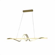 Luminária Pendente Teto 120cm 50w 3000/4000/6000k 3 Temperaturas Bivolt Dourado