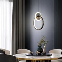 Luminária Pendente Teto 1,50m LED Duplo 24 Watts 3 Cores Lustre Bivolt Gimpo KJDD-L-004