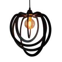 Luminária Pendente Teto Pra Ilha Sala Quarto Madeira Redondo Luminária Pendente Teto Pra Ilha Sala Quarto Madeira Redondo