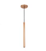 Luminária Pendente Tubo 1 Lamp. Cobre Escovado - Hansa Luminária Pendente Tubo 1 Lamp. Cobre Escovado - Hansa