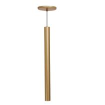 Luminária Pendente Tubo 40cm 1 Lamp. - Juni 127/220v Dourado