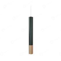 Luminária pendente tubo dourado rose 12w 3000k