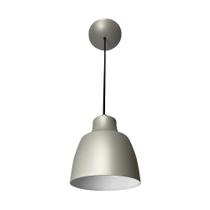 Luminária Pendente Utron Alumínio Bell Poli 12Cm Cinza Luminária Pendente Utron Alumínio Bell Poli 12Cm Cinza