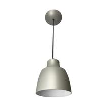 Luminária Pendente Utron Alumínio Bell Poli 12Cm Cinza