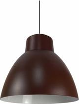 Luminária Pendente Utron Queen Alumínio 40Cm Marrom/Branco