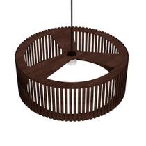 Luminária Pendente Vênus Modelo Ripado - Marrom Luminária Pendente Vênus Modelo Ripado - Marrom