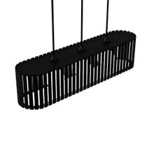 Luminária Pendente Via Láctea Modelo Ripado Preta Luminária Pendente Via Láctea Modelo Ripado Preta