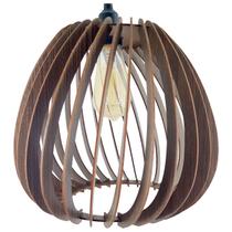 Luminária Pendente Vintage Rêtro De Madeira Para Decoração - Temshop