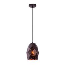 Luminária Pendente Viso Moderno Sala Quarto Oval 1 Lâmpada E27 Bivolt Cor:PretoVoltagem:110V/220V - Bivolt