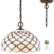 Luminária pendente WERFACTORY Tiffany Cream Amber Bead