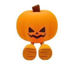 Luminária Pequena Abóbora em Silicone Abajur Decoração Halloween Recarregável