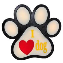 Luminária Pet Pata Cachorro Dog 21Cm Led Abajur Mesa 3D