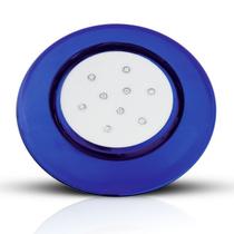 Luminaria Piscina LED 9W RGB Colorida 125mm Policarbonato Azul 12V - Iluctron