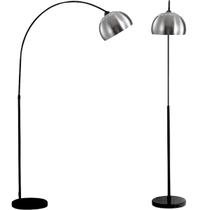 Luminária Piso Chão 190cm Base Mármore Ajustável Arco Coluna Pedestal Gimpo PF-06-BBS Luminária Piso Chão 190cm Base Mármore Ajustável Arco Coluna Pedestal Gimpo PF-06-BBS