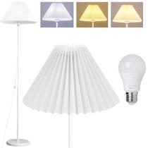 Luminária Piso Chão Coluna 148cm Metal Gimpo KJTD-720-BRANCO + Lâmpada 12W LED Bivolt Luminária Piso Chão Coluna 148cm Metal Gimpo KJTD-720-BRANCO + Lâmpada 12W LED Bivolt