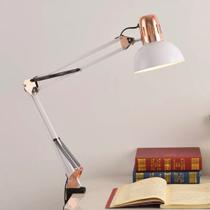 Luminária Pixar Luxo com Detalhes Rose - Articulada Com Garra