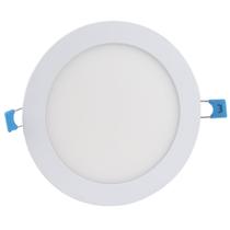 Luminaria Plafon 12w LED Embutir Redonda Branco Quente