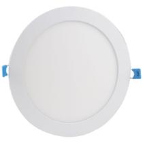 Luminaria Plafon 18w LED Embutir Redonda Branco Quente