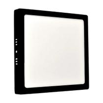 Luminária Plafon 18W Led Quadrado Sobrepor 6500K Preto