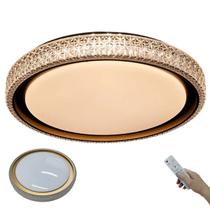 Luminaria Plafon 3 Tons LED Cristal Luxo Moderno Controle Remoto Residencial Comercial Iluminaçao Ambiente Luminaria Plafon 3 Tons LED Cristal Luxo Moderno Controle Remoto Residencial Comercial Iluminaçao Ambiente
