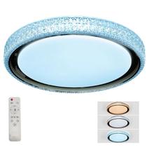 Luminaria Plafon 3 Tons LED Luxo Cristal Controle Remoto Casa Trabalho Escritorio Residencial Comercial Moderno Luminaria Plafon 3 Tons LED Luxo Cristal Controle Remoto Casa Trabalho Escritorio Residencial Comercial Moderno