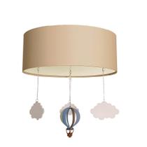 Luminária Plafon Balão Cúpula 30x15cm Cáqui - 30cm x 15cm