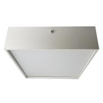 Luminária Plafon Bivolt E27 Quadrado 30cm 4 Lâmpadas Branco