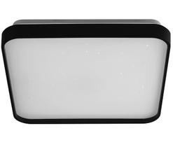 Luminária Plafon Black Sobrepor Led 12w 28x28cm Branco Quente