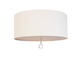 Luminária Plafon Com Cristal Cúpula Branco 30x15 2e27 Bivolts
