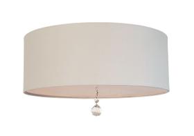 Luminária Plafon Com Cristal Cúpula Cinza 50x15 3E27 4941