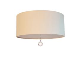 Luminária Plafon Com Cristal Cúpula Cru 30x15 2e27 Bivolts