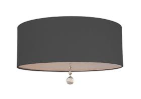 Luminária Plafon Com Cristal Cúpula Preto 50x15 3E27 4942