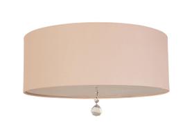 Luminária Plafon Com Cristal Cúpula Rosa 50x15 3E27 4935