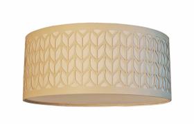 Luminária Plafon Cúpula Recorte Bege 30X15 2E27 Bivolt Luminária Plafon Cúpula Recorte Bege 30X15 2E27 Bivolt