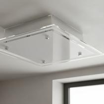 Luminaria Plafon de sobrepor Quadrada de 26cm Para 01 lâmpada Ideal Para Banheiro, Lavabo, Corredor, pequenos ambientes Bivolt 110v220v