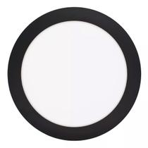 Luminária Plafon Embutir Redondo Led 18w Preto Bivolt 6k Luminária Plafon Embutir Redondo Led 18w Preto Bivolt 6k