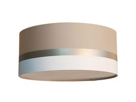 Luminária Plafon Faixas Bronze Cúpula 30x15