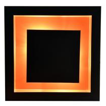 Luminária Plafon Indireta Embutir 25x25 Preto Com Cobre