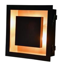 Luminária Plafon Indireta Embutir 35x35 Preto Com Cobre