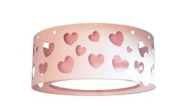Luminária plafon infantil corações 40x16