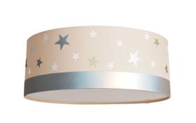 Luminária Plafon Infantil Estrelas Cúpula 40x15 2e27 Cru