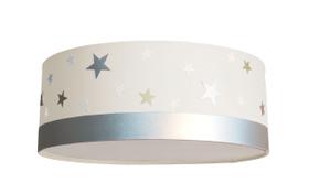 Luminária Plafon Infantil Estrelas Cúpula 40x15 2E27