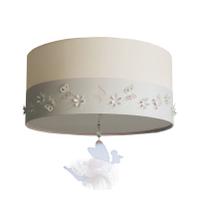 Luminária Plafon Infantil Fadas Cúpula Branco 30x15 2E27