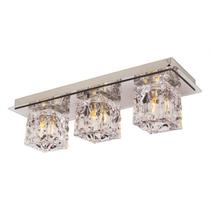 Luminária Plafon Inox 3 Luzes 38,9x12,5cm Frost GPFT3903IXPF Bronzearte Luminária Plafon Inox 3 Luzes 38,9x12,5cm Frost GPFT3903IXPF Bronzearte