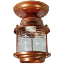 Luminária Plafon Lampião Colonial de Parede Cobre Vintage